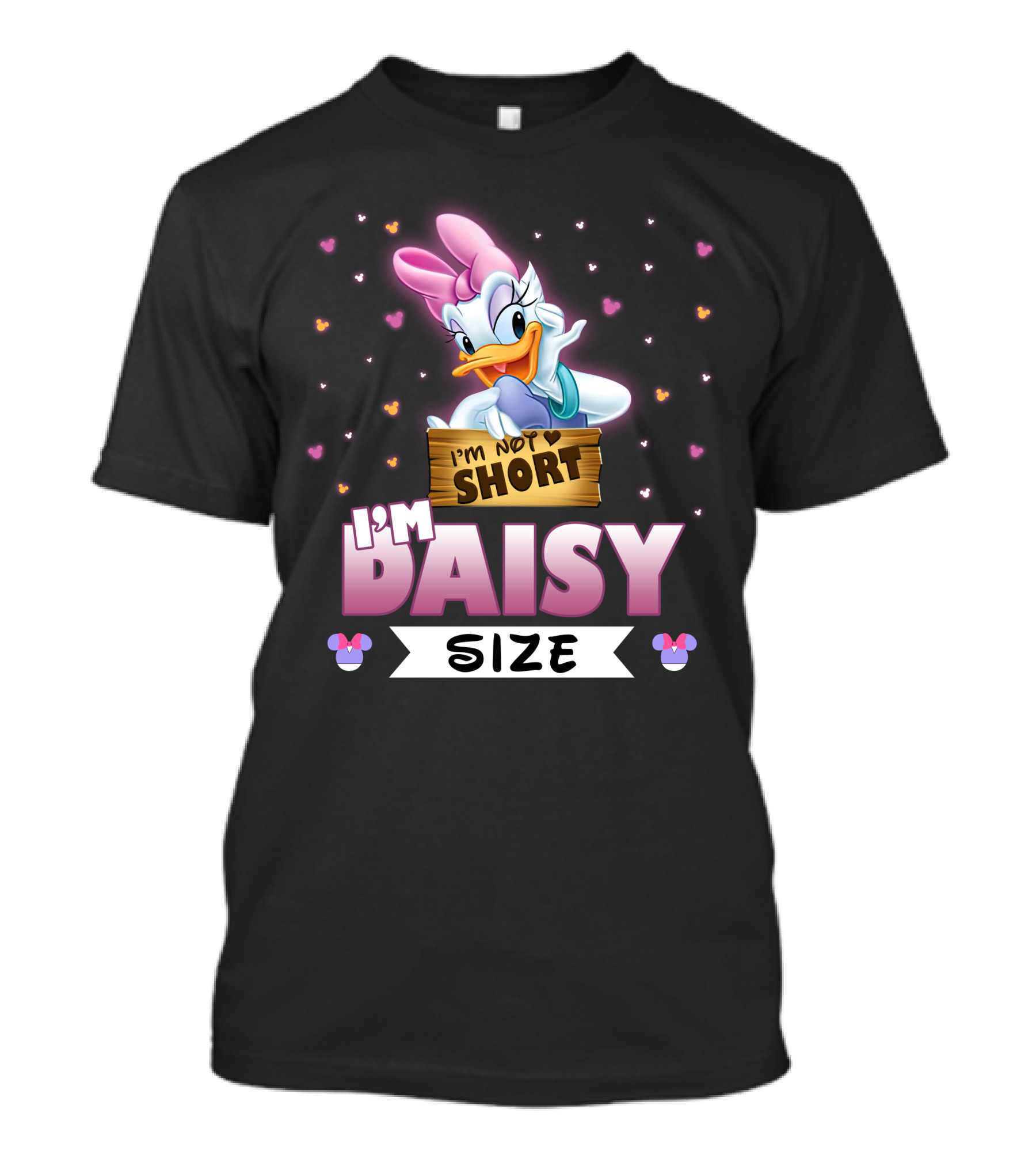 I'M NOT SHORT I'M DAISY SIZE Disney Hearts Bows T-Shirt