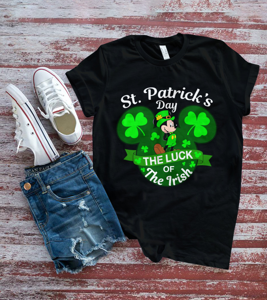 St. Patrick's Day Mickey The Luck Of The Irish T-Shirt