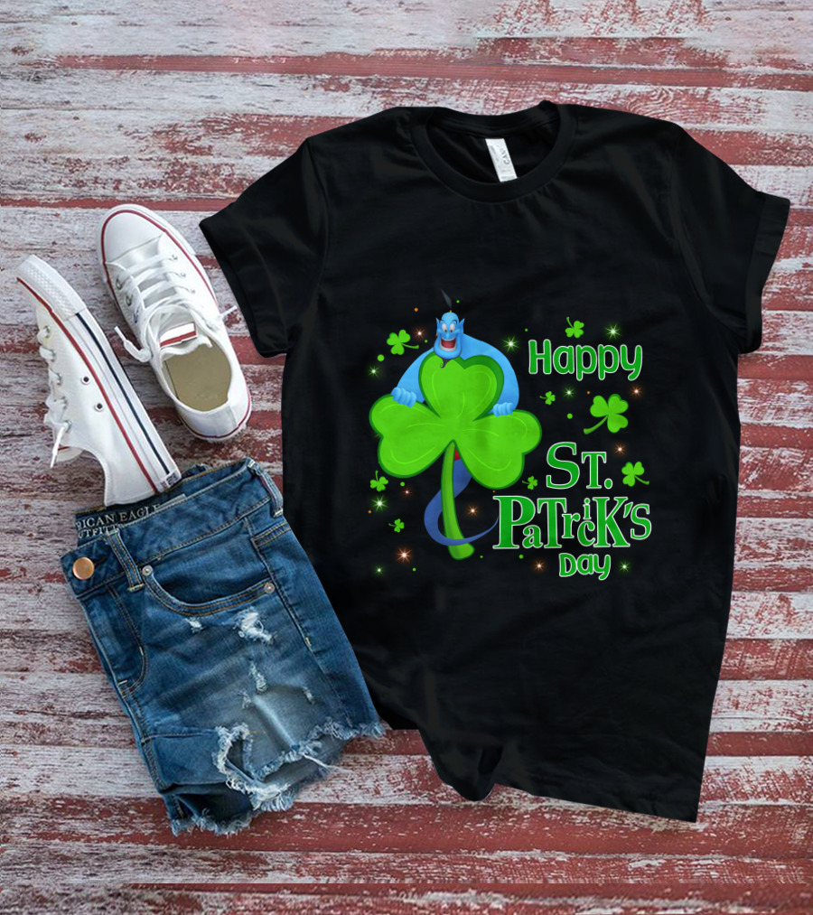 Happy St. Patrick's Day Genie Shamrock T-Shirt