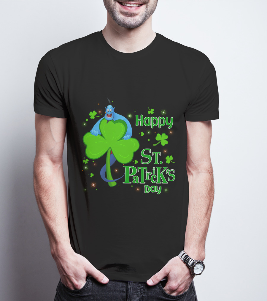 Happy St. Patrick's Day Genie Shamrock T-Shirt