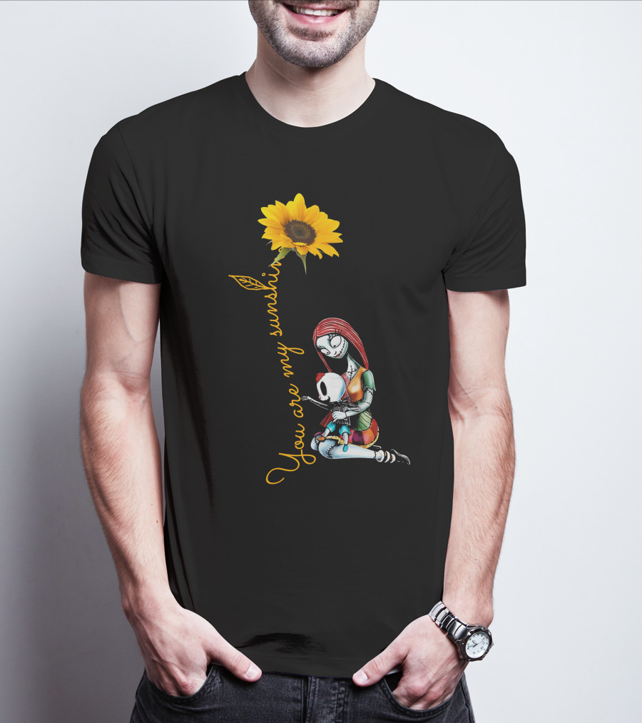 You Are My Sunshine Sunflower With Embracing Couple T-Shirt