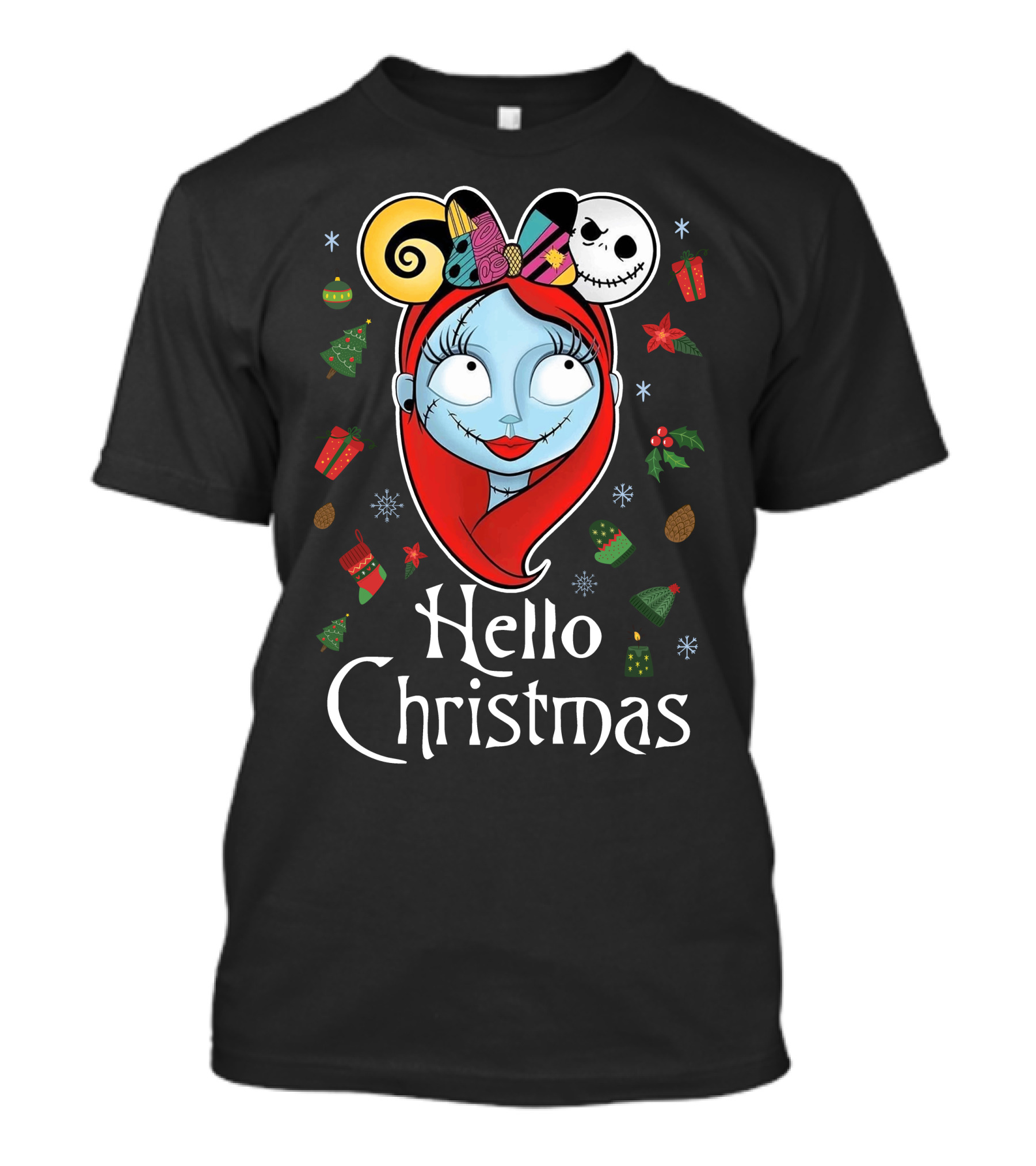 Hello Christmas Nightmare Inspired Sally Jack Skellington Holiday T-Shirt