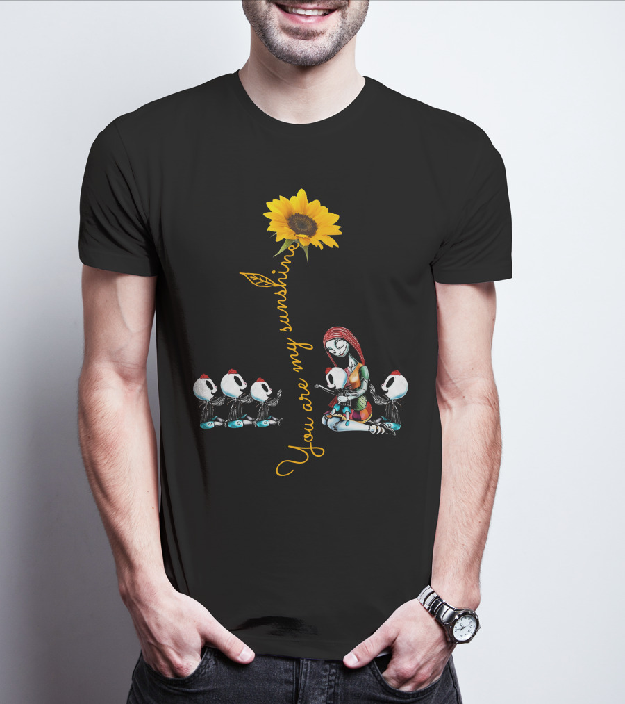 5 Boys You Are My Sunshine Skeleton Family Sunflower T-Shirt