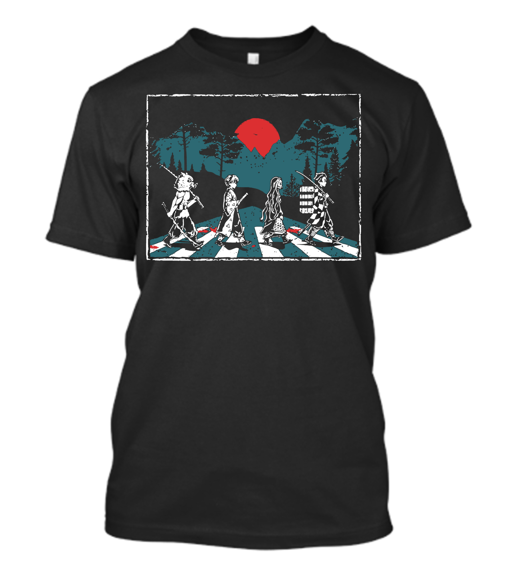 Demon Anime Manga Characters Slayers Moonlit Forest Pathway T-Shirt