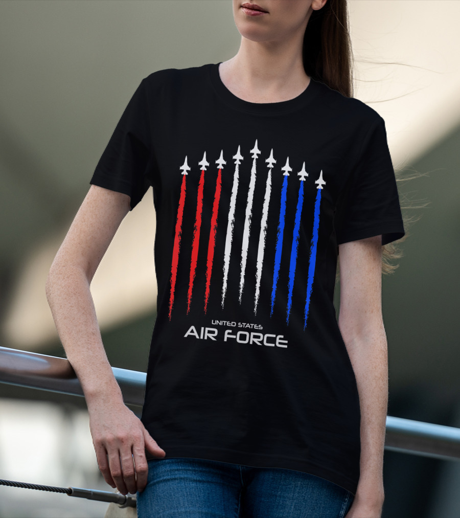 United States Air Force American Flag Jets T-Shirt