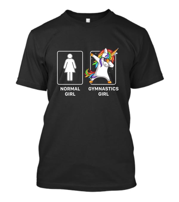 Normal Girl Gymnastics Girl Unicorn Dabbing T-Shirt