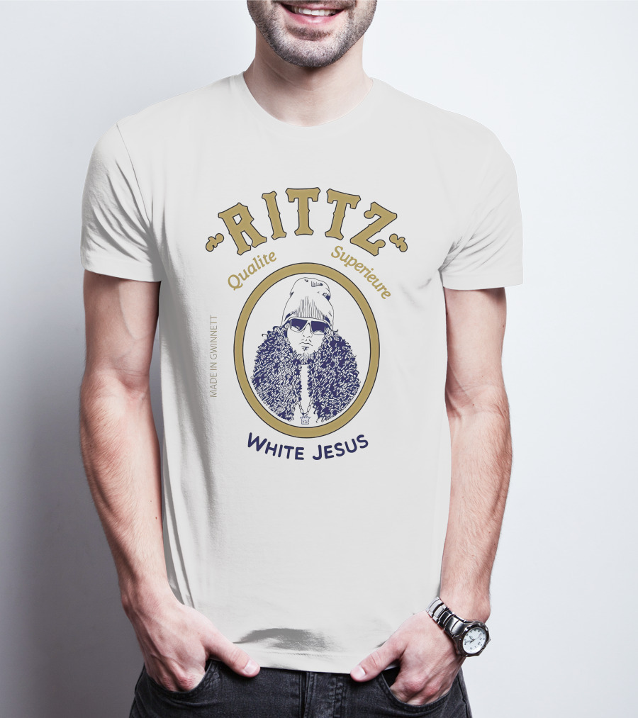 Rittz Qualite Superieure Made In Gwinnett White Jesus T-Shirt