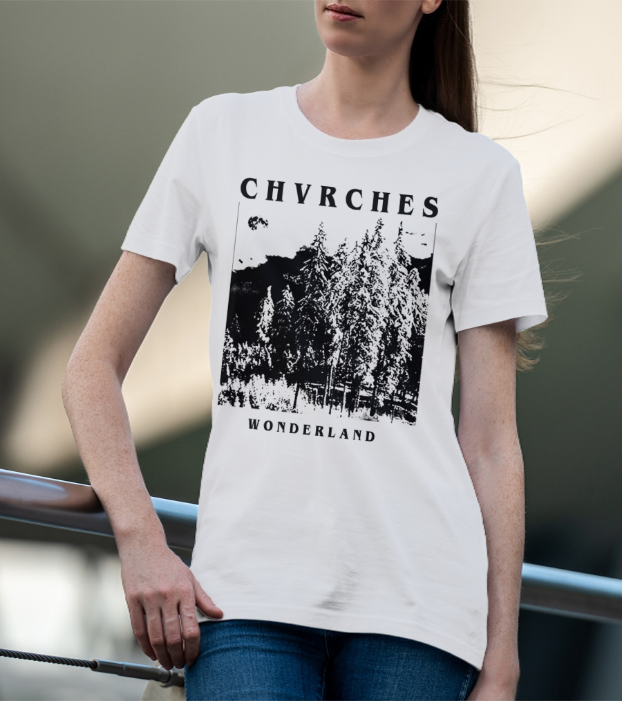 CHVRCHES Wonderland Winter Forest Scene T-Shirt