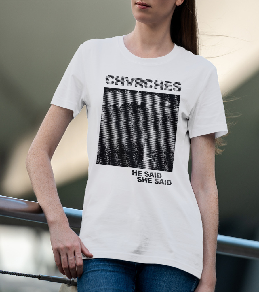 CHVRCHES He Said She Said Striped Visual T-Shirt
