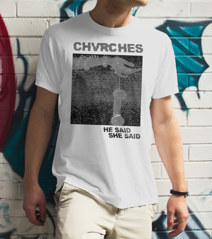 CHVRCHES He Said She Said Striped Visual T-Shirt