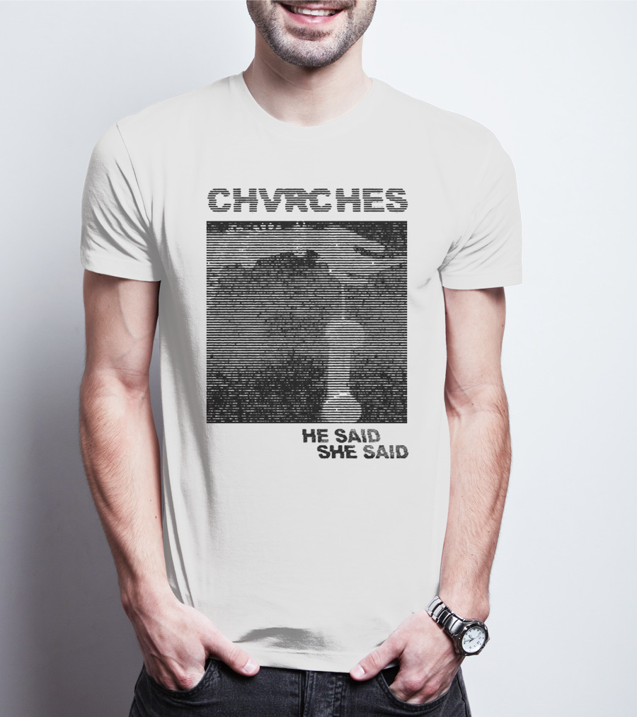 CHVRCHES He Said She Said Striped Visual T-Shirt