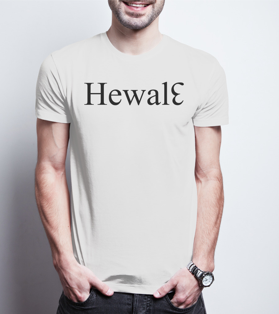 Hewale Retro Classic Typography With Inverted E T-Shirt