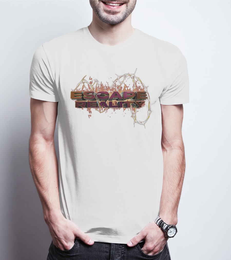 Escape Reality Barbed Wire Flames T-Shirt