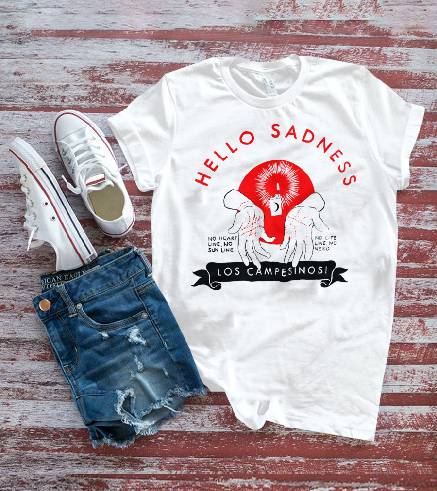 Hello Sadness Candle Hands No Heart Line No Sun Line No Life Line No Need Los Campesinos T-Shirt