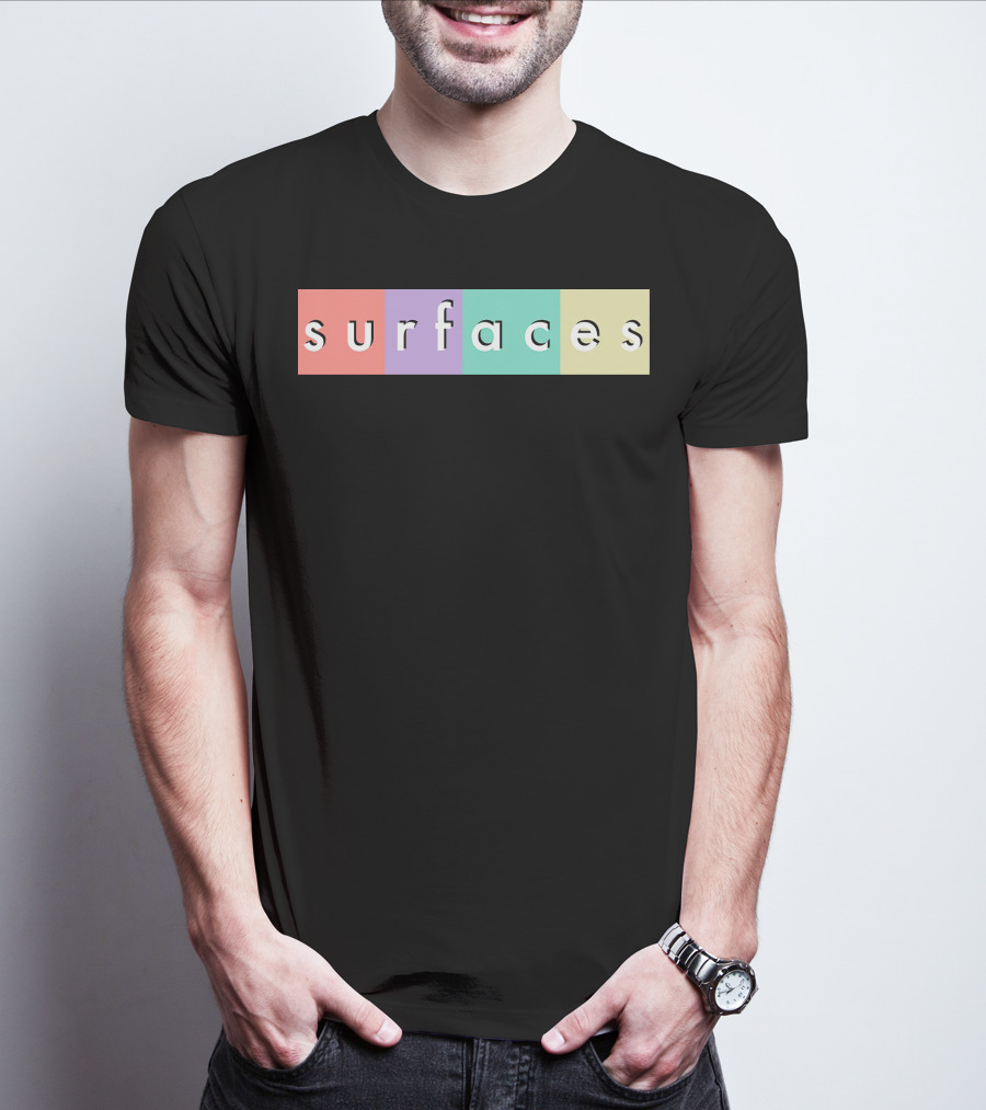 Surfaces Multicolor Text Block T-Shirt