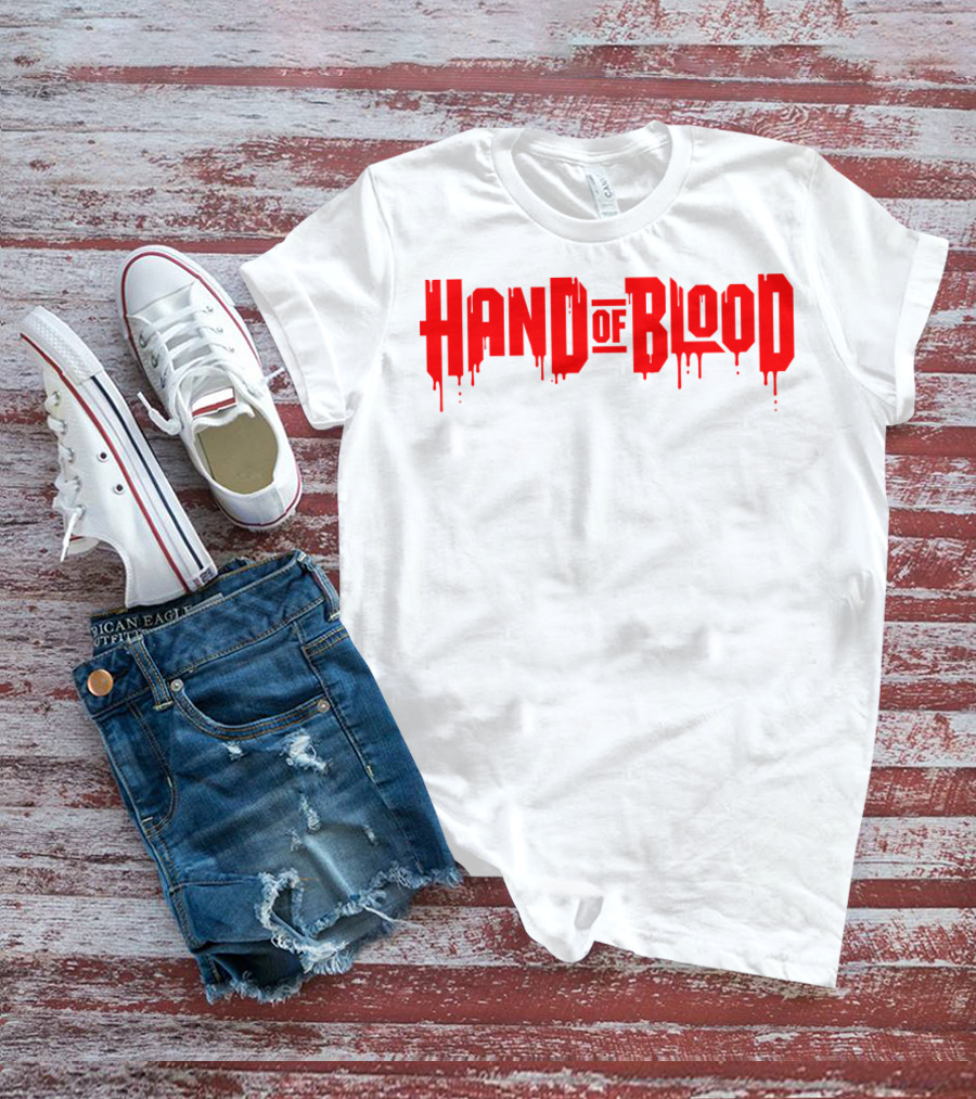 Handofblood Dripping Text T-Shirt