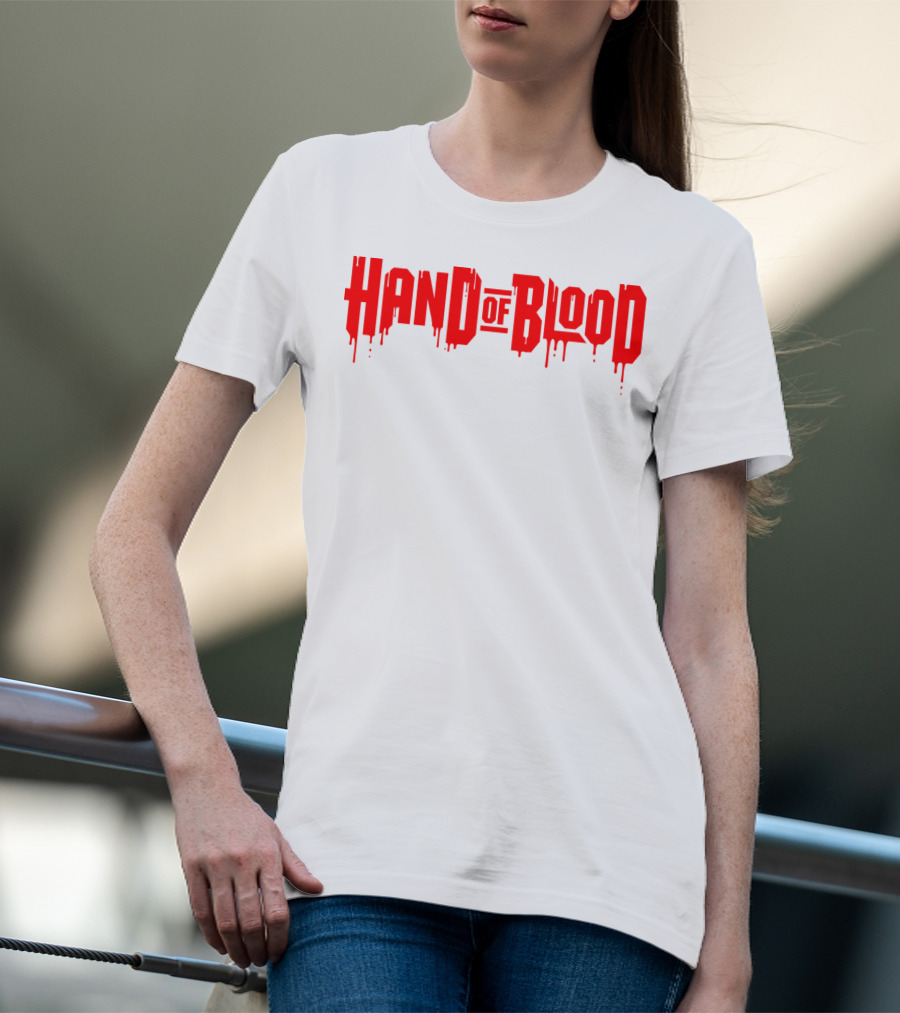 Handofblood Dripping Text T-Shirt