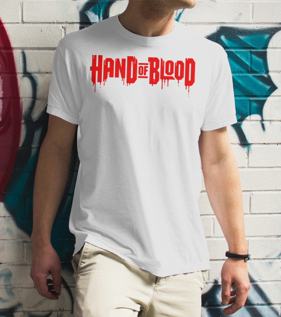 Handofblood Dripping Text T-Shirt