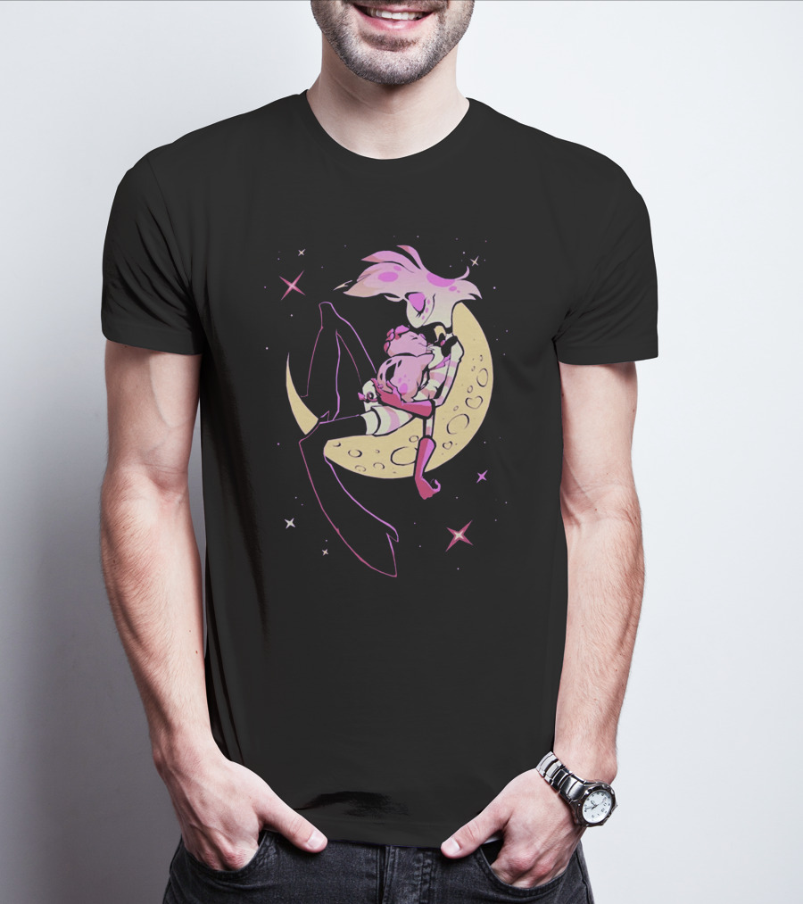 Vivziepop Moon Character Pink Starry Night Merch T-Shirt