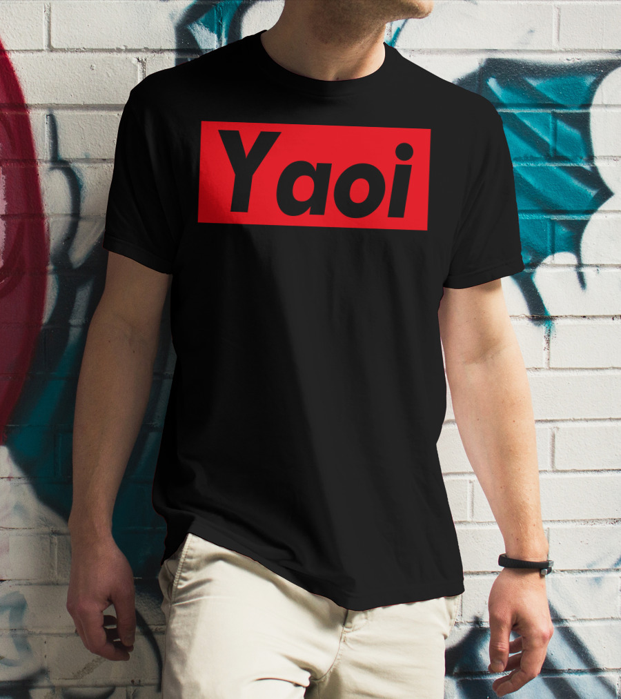 Yaoi Red Black Bold Text Manga T-Shirt