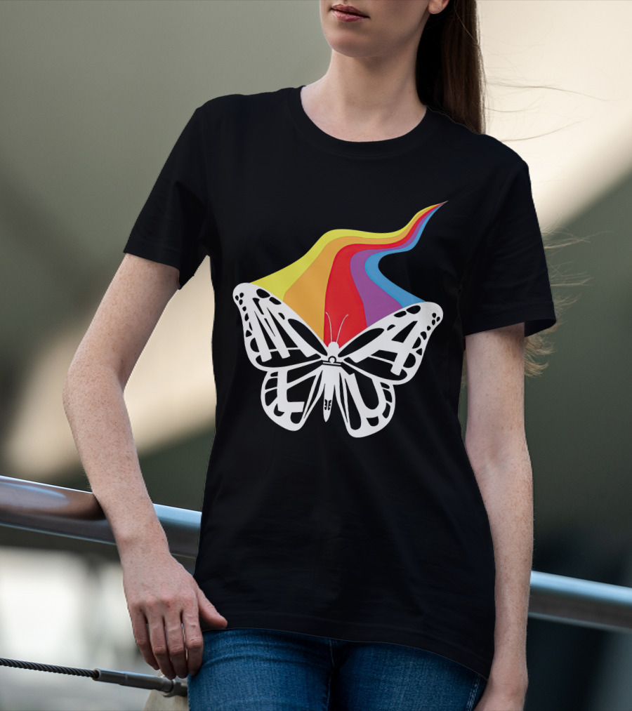 Malu Merch Butterfly Rainbow T-Shirt