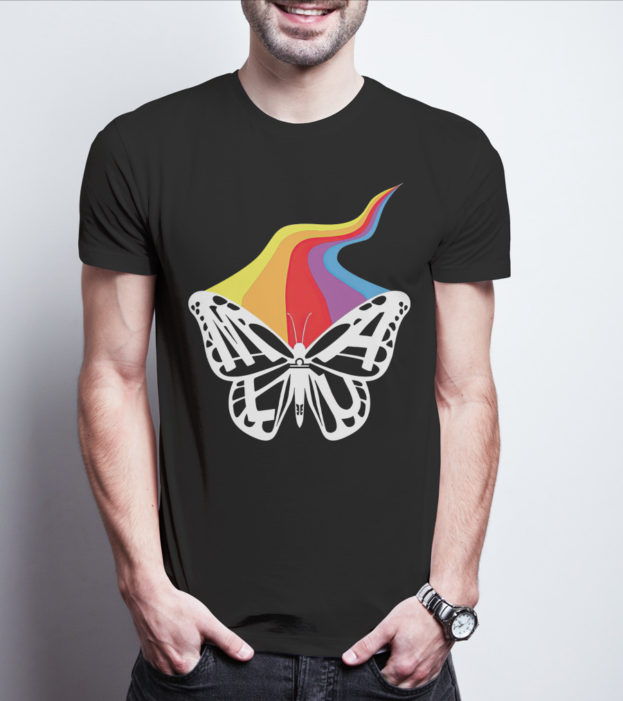 Malu Merch Butterfly Rainbow T-Shirt