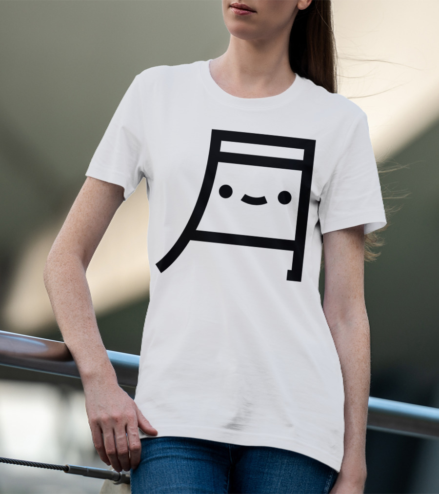 Tsuki Cute Kawaii Moon Face Emoticon Symbol Merch T-Shirt