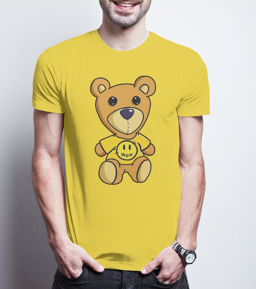 Drew House Teddy Bear Yellow Turtleneck T-Shirt