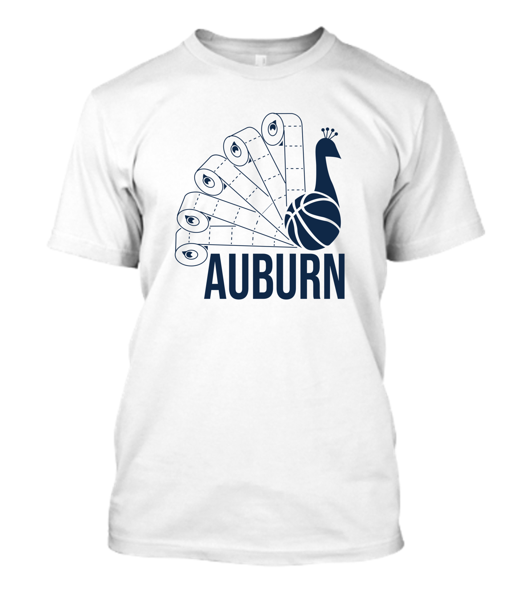 Auburn Peacock Toilet Paper Basketball T-Shirt