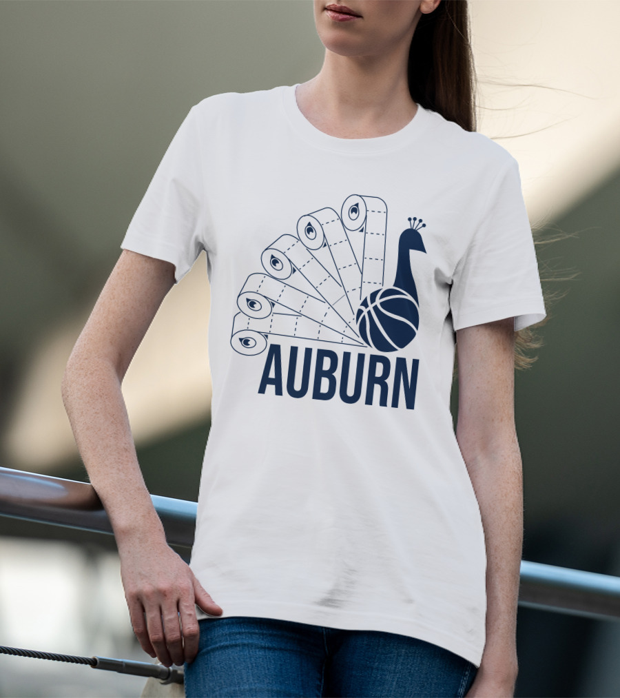 Auburn Peacock Toilet Paper Basketball T-Shirt
