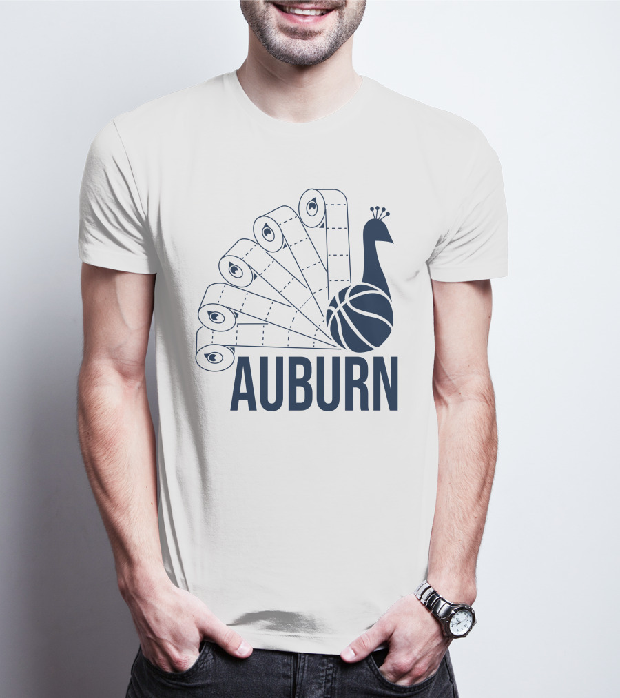 Auburn Peacock Toilet Paper Basketball T-Shirt