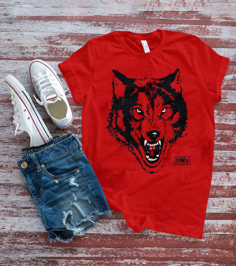 Nwo Wolfpac Red Wolf Head T-Shirt