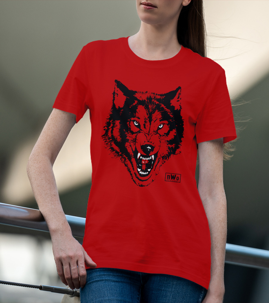 Nwo Wolfpac Red Wolf Head T-Shirt