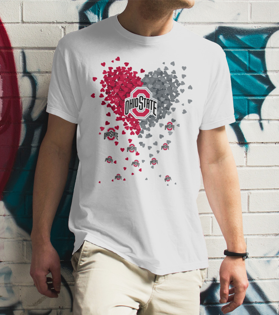 Ohio State Buckeyes Mini Heart Burst T-Shirt