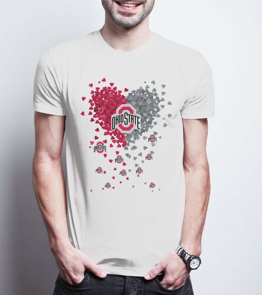 Ohio State Buckeyes Mini Heart Burst T-Shirt