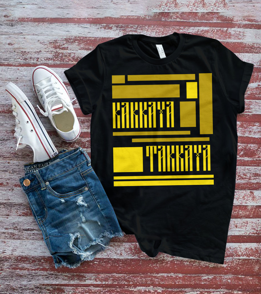 KAKKAYA TAKKAYA Bold Geometric Lettering T-Shirt
