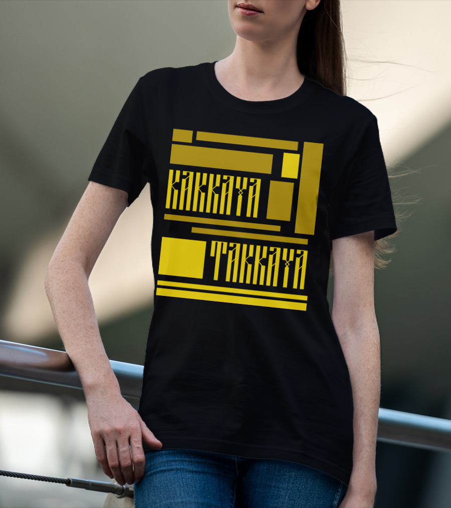 KAKKAYA TAKKAYA Bold Geometric Lettering T-Shirt