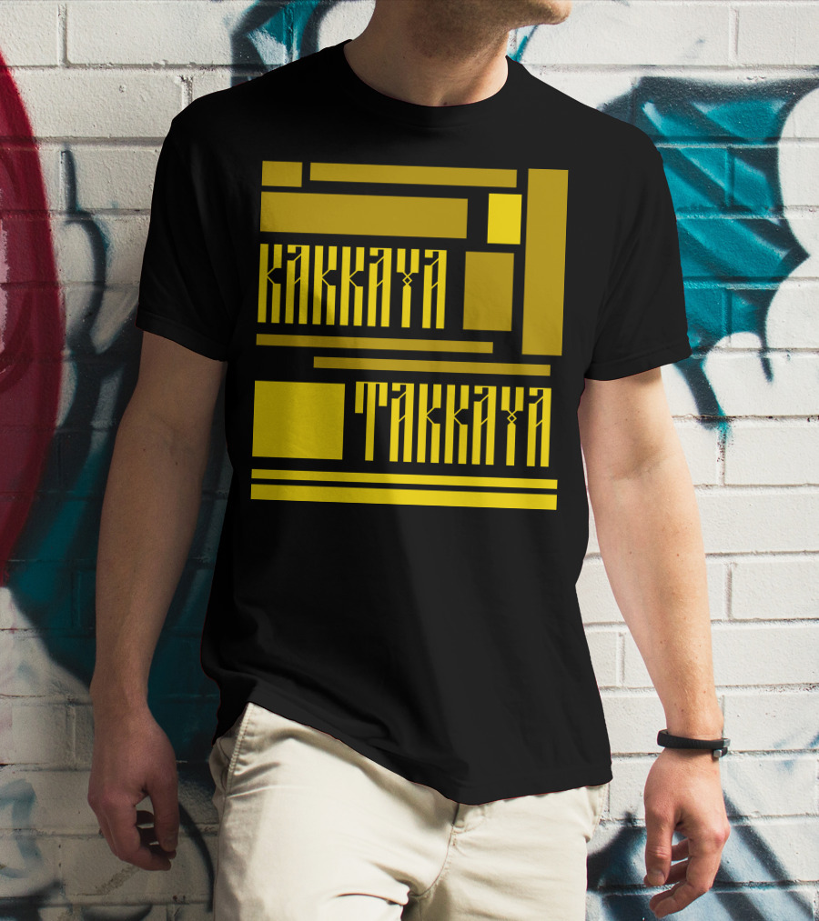 KAKKAYA TAKKAYA Bold Geometric Lettering T-Shirt