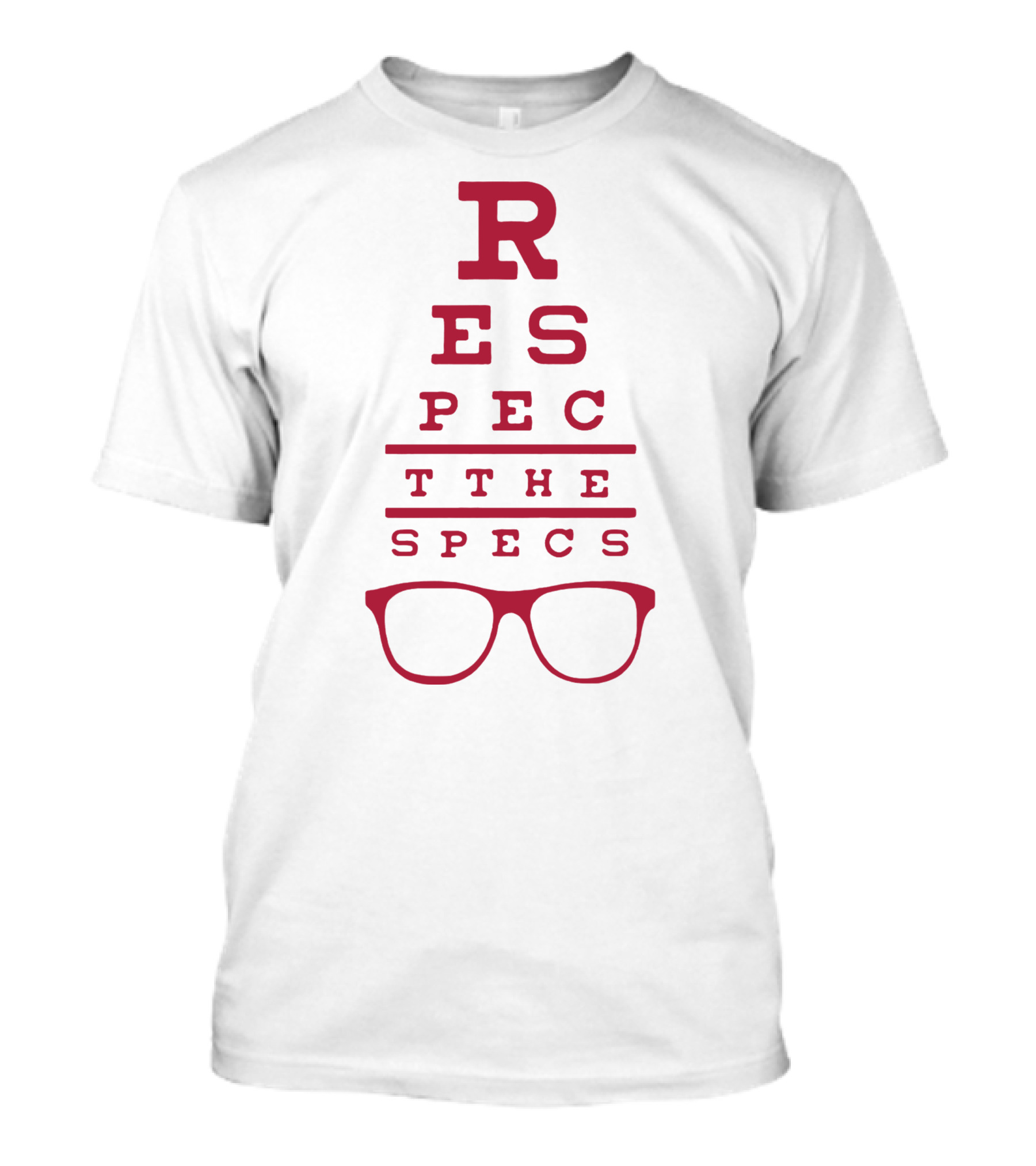 Respect The Specs Rodrigo Blankenship Eyewear Typography T-Shirt