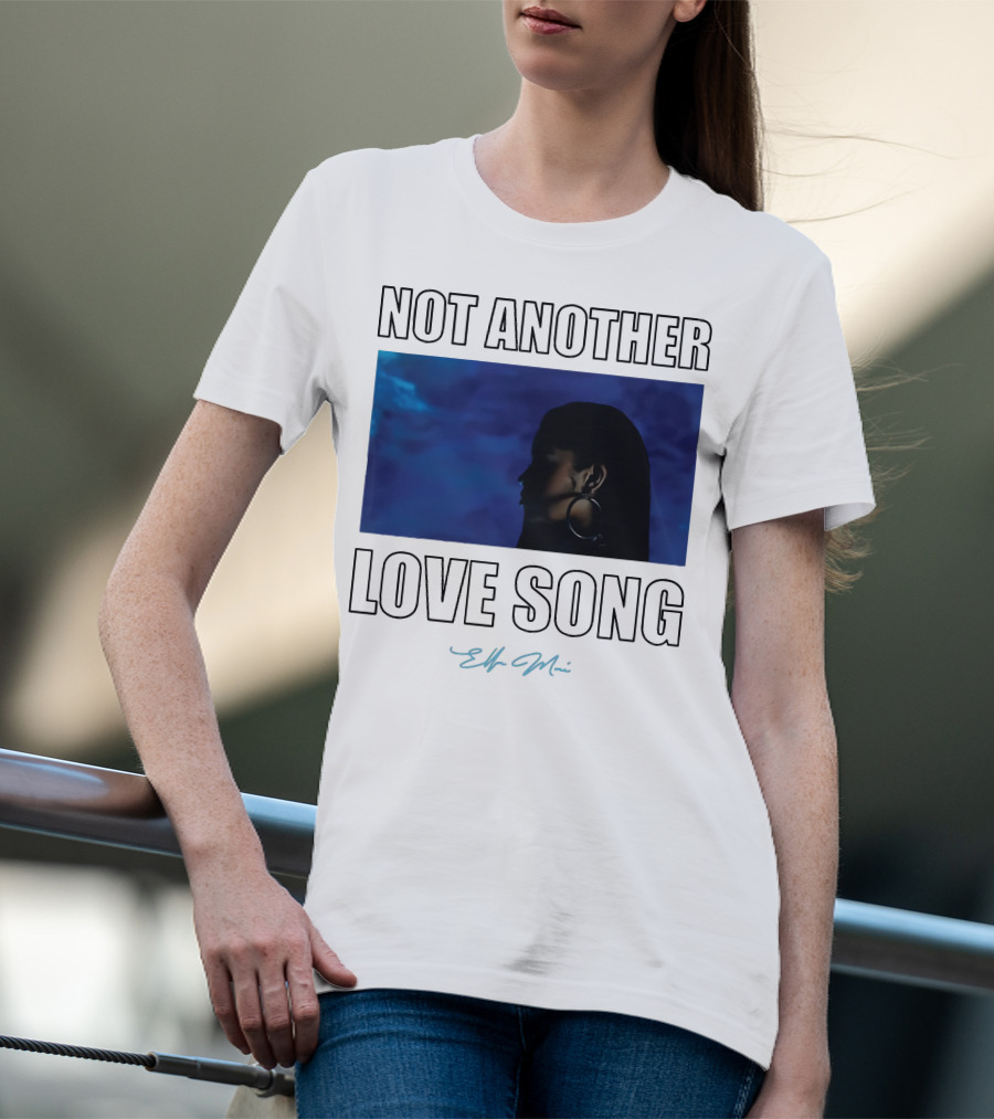 NOT Another Love Song Ella Mai Silhouette Blue Background T-Shirt