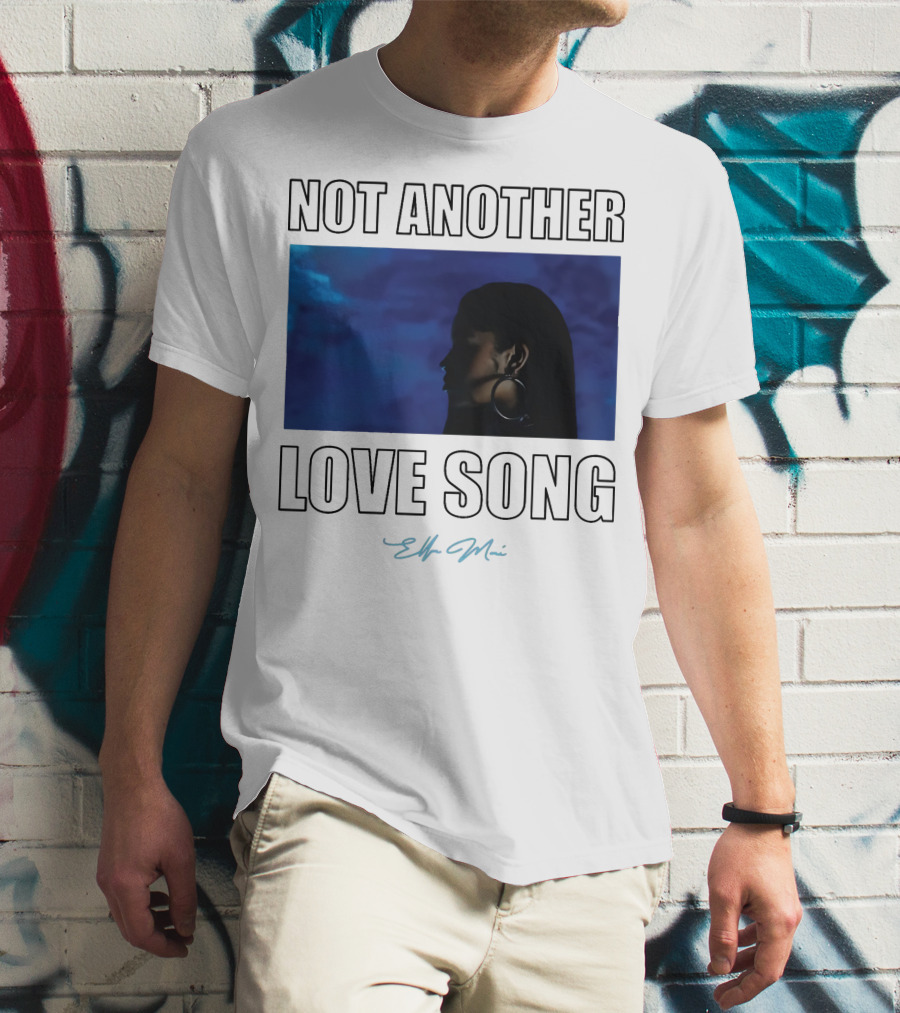 NOT Another Love Song Ella Mai Silhouette Blue Background T-Shirt