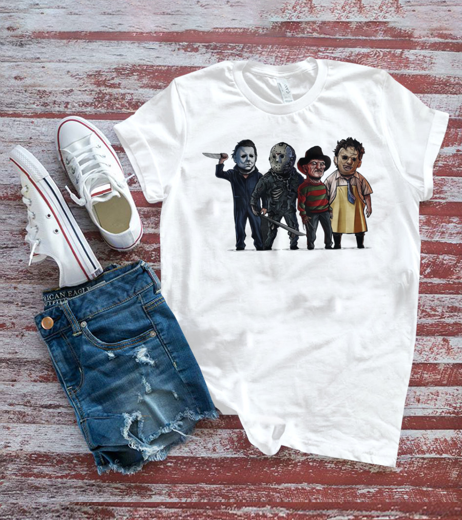 Summer Men MYERRS Michaell Halloween Horror Movie Characters Icons T-Shirt