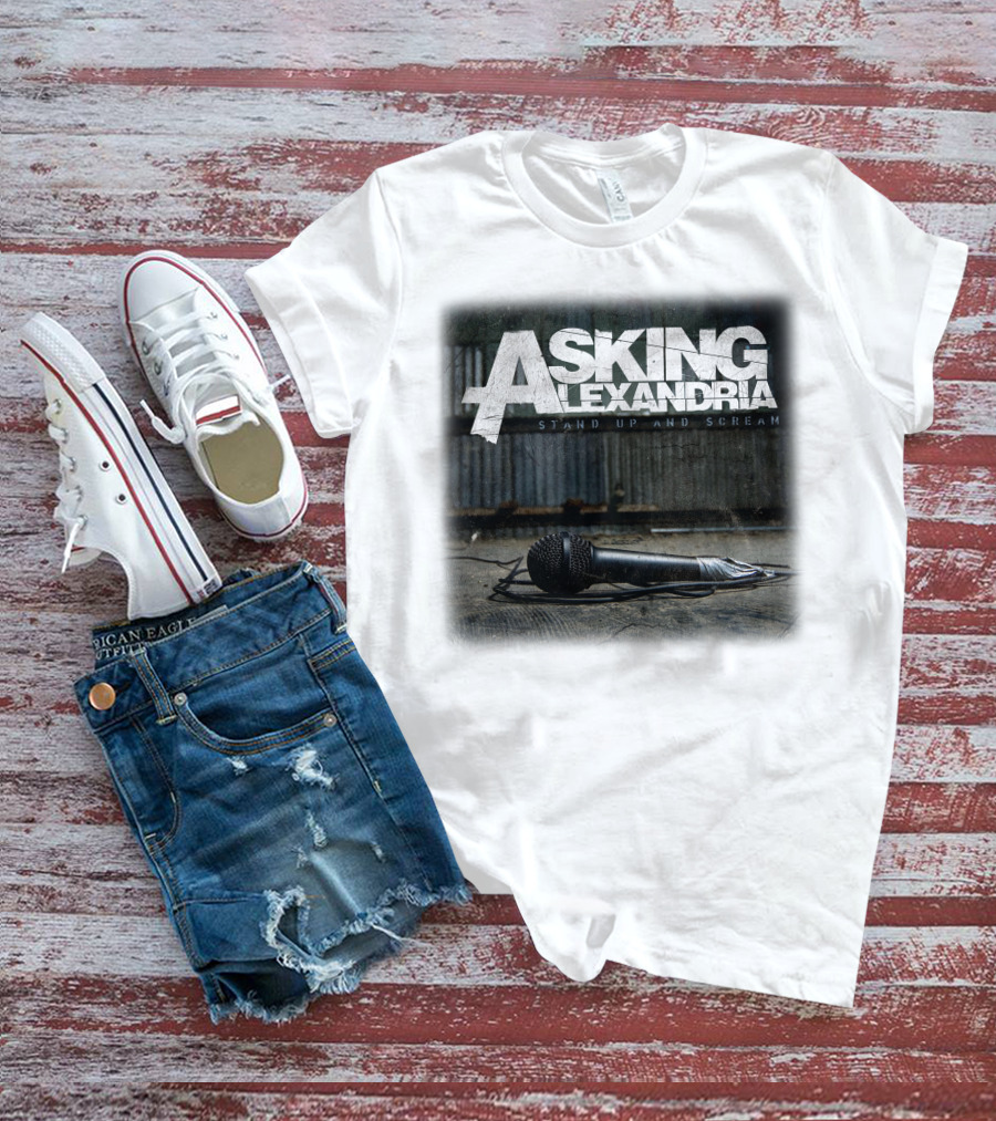 Asking Alexandria Stand Up And Scream Microphone Scene T-Shirt