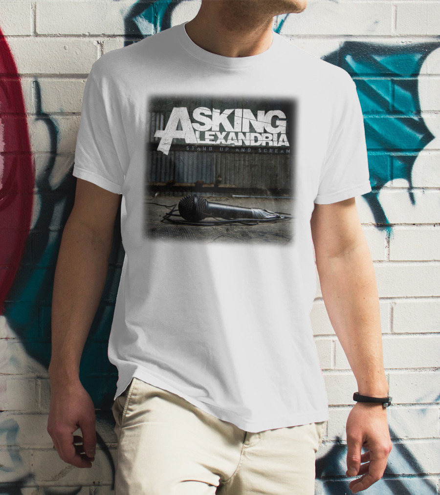 Asking Alexandria Stand Up And Scream Microphone Scene T-Shirt