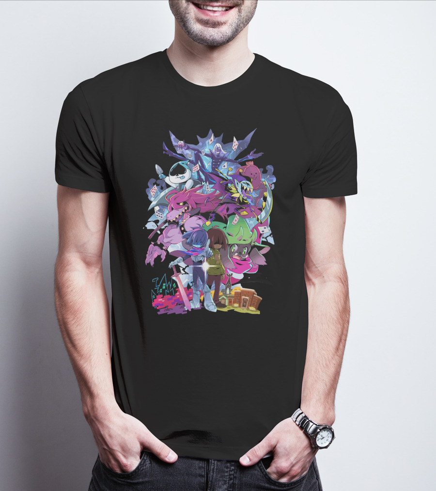 Deltarune Cast And Colorful Adventure Scene T-Shirt