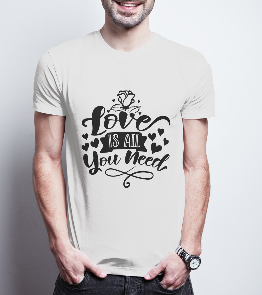 Love Is All You Need Hearts Rose T-Shirt