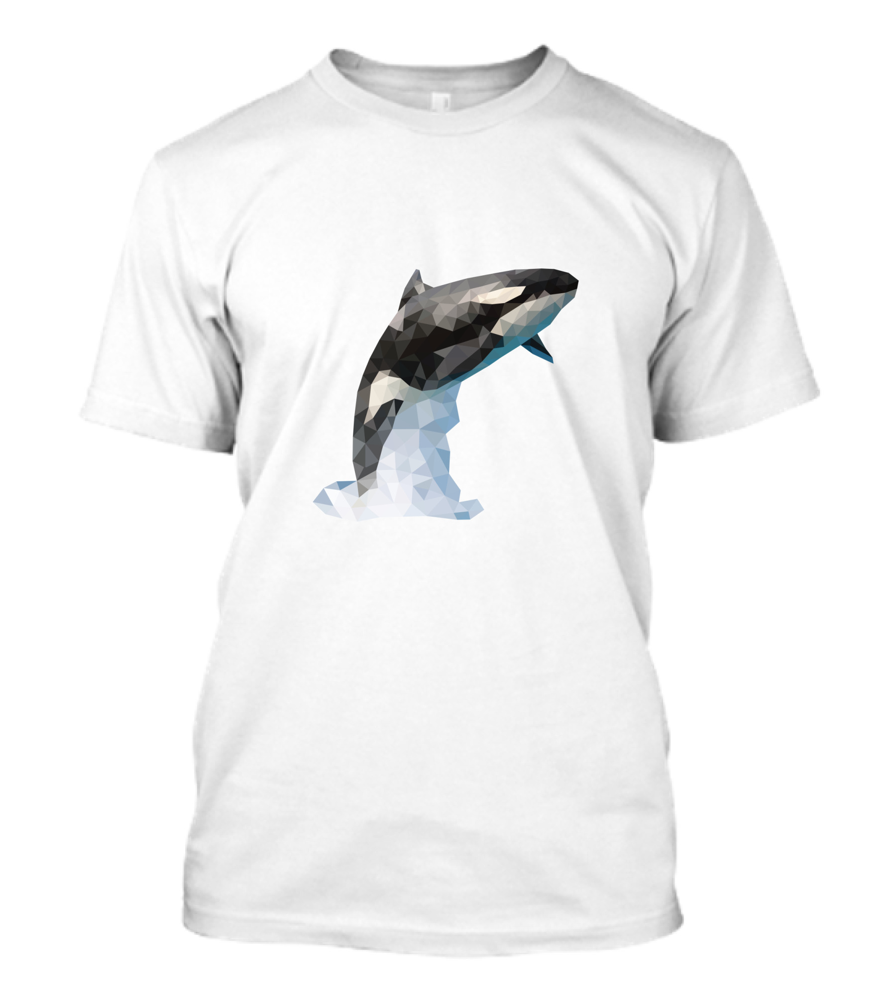 Dophil Jump Geometric Dolphin In Mid-Leap T-Shirt