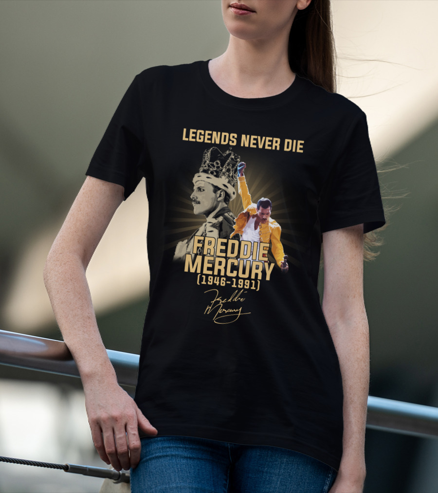 LEGENS NEVER DIE FREDDIE MERCURY (1946-1991) T-Shirt