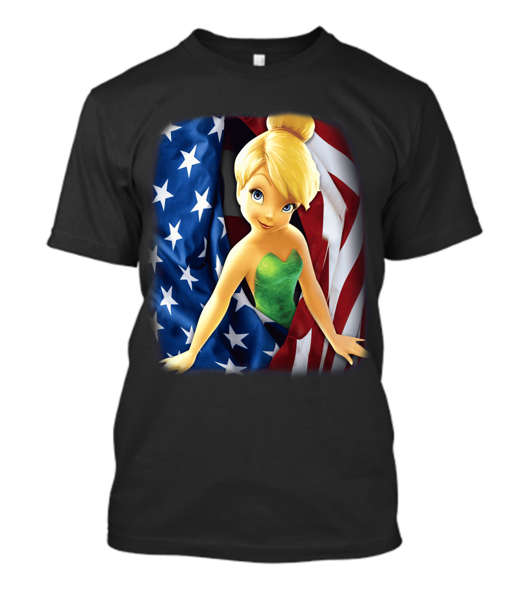 Tinkerbell American Flag Fourth Of July T-Shirt