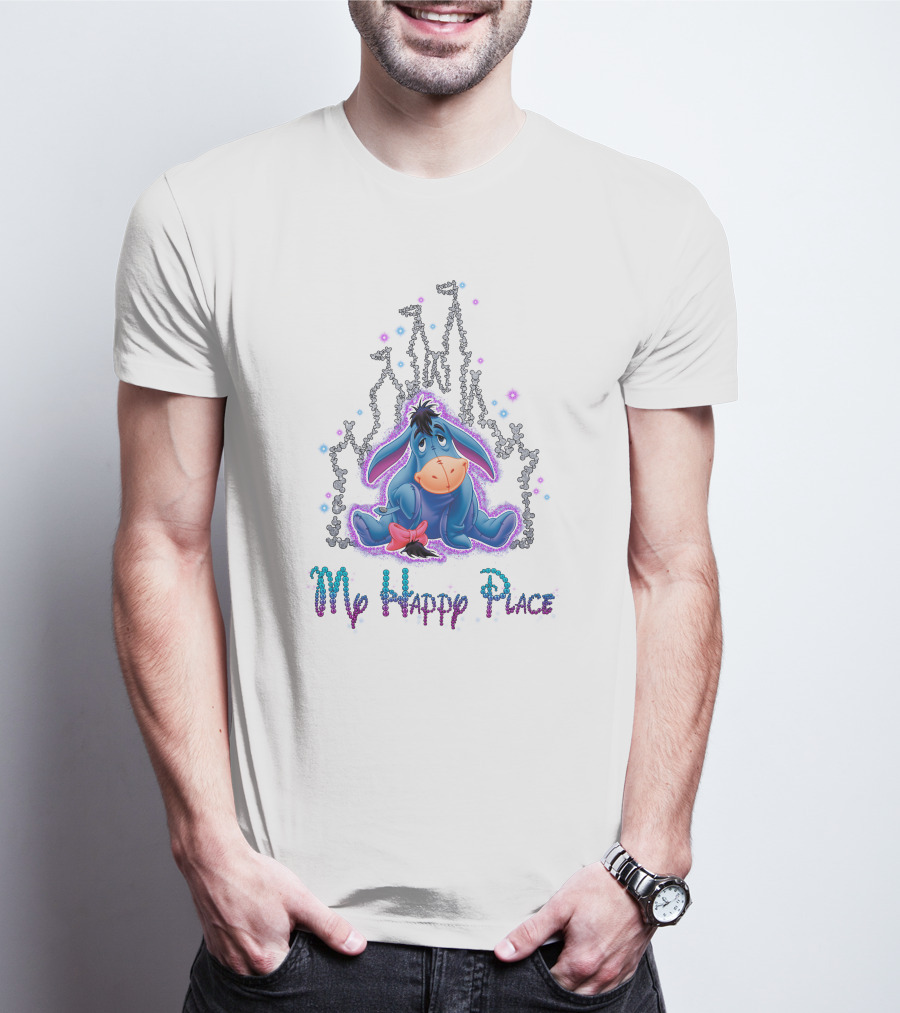 Eeyore My Happy Place Disney Castle T-Shirt